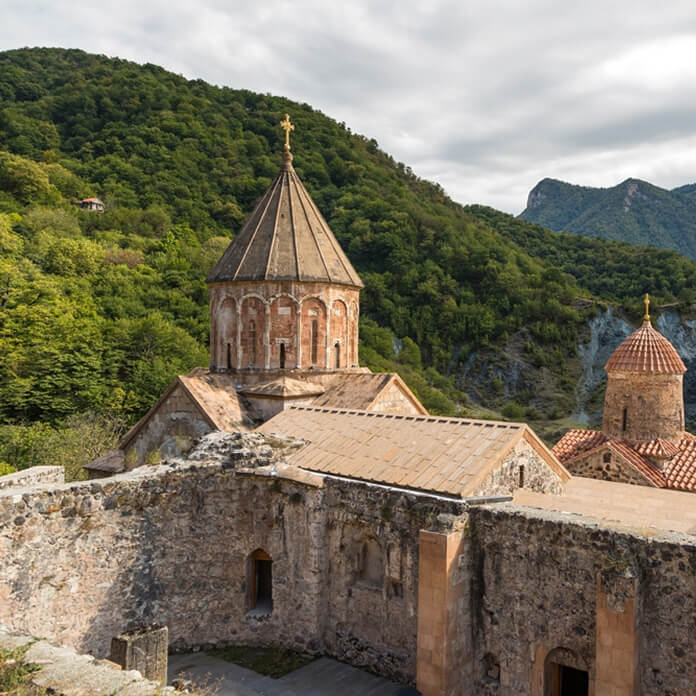 Dadivank or Khutavank, Armenian Apostolic monastery in the Kalbajar. One opf the main monastic complexes odf medieval Armenia, Nagorno-Karabakh, Azerbaijan.