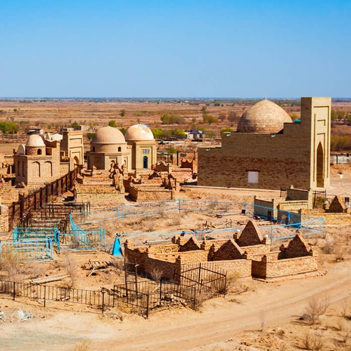 Mizdahkan Necropolis is an ancient structures complex near Khojeyli and Nukus city in Karakalpakstan region of Uzbekistan